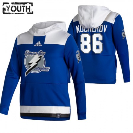 Kinder Tampa Bay Lightning Nikita Kucherov 86 2020-2021 Reverse Retro Pullover Hooded Sweatshirt